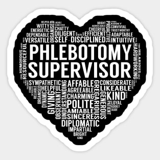 Phlebotomy Supervisor Heart Sticker